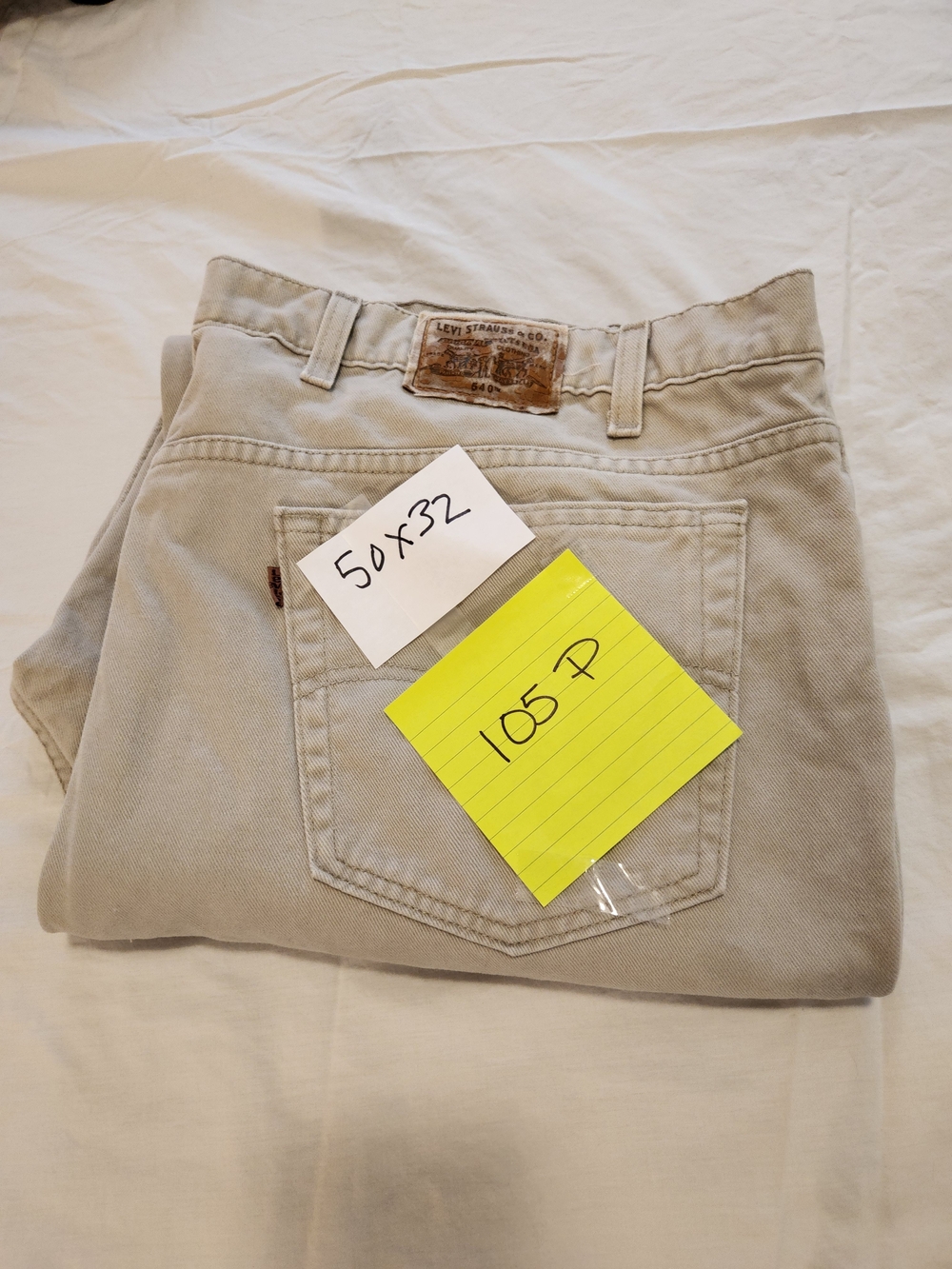 Levi's Men's Beige/Tan Denim Jeans